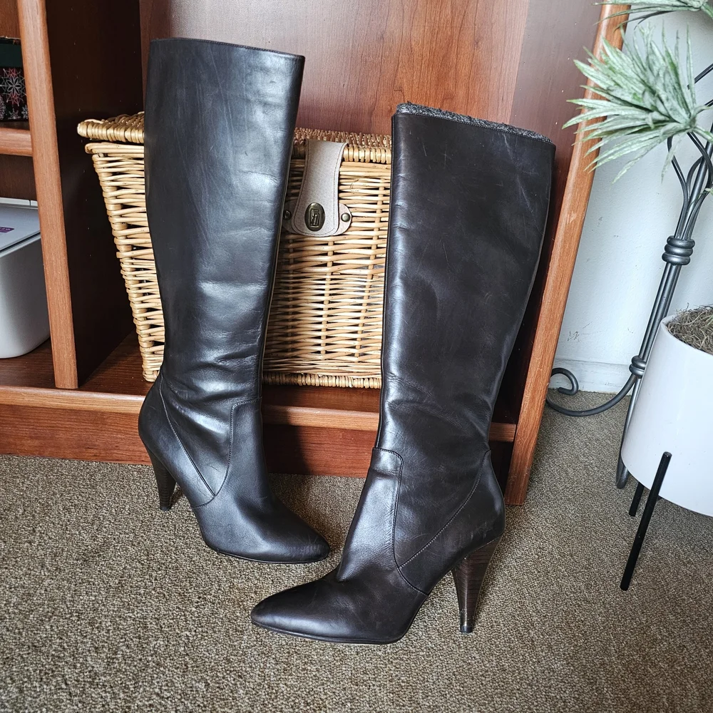 Via Spiga Dark Brown Over the Knee Boots